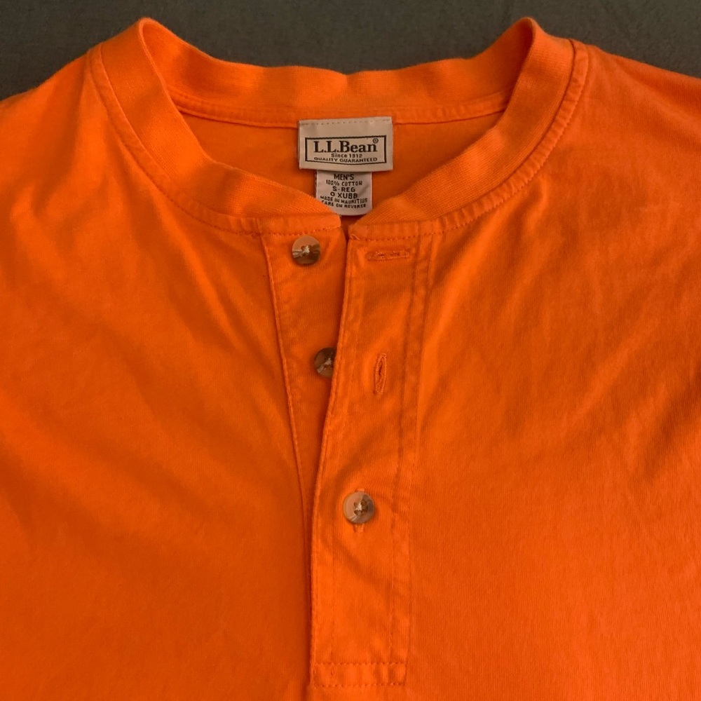 LL BEAN SS All Cotton Henley Tee